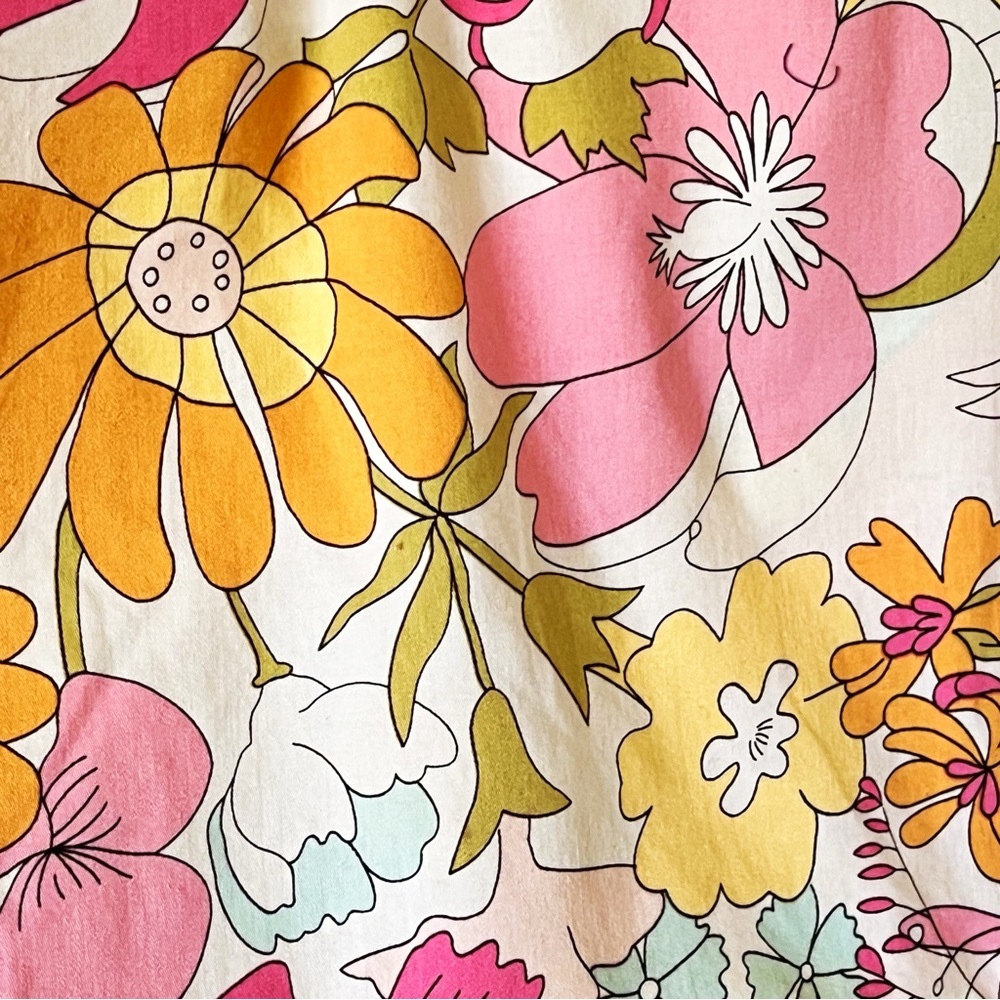 Liberty of London for Target Happy Colorful Retro Floral Zip Tote Bag Rare - Picture 3 of 16